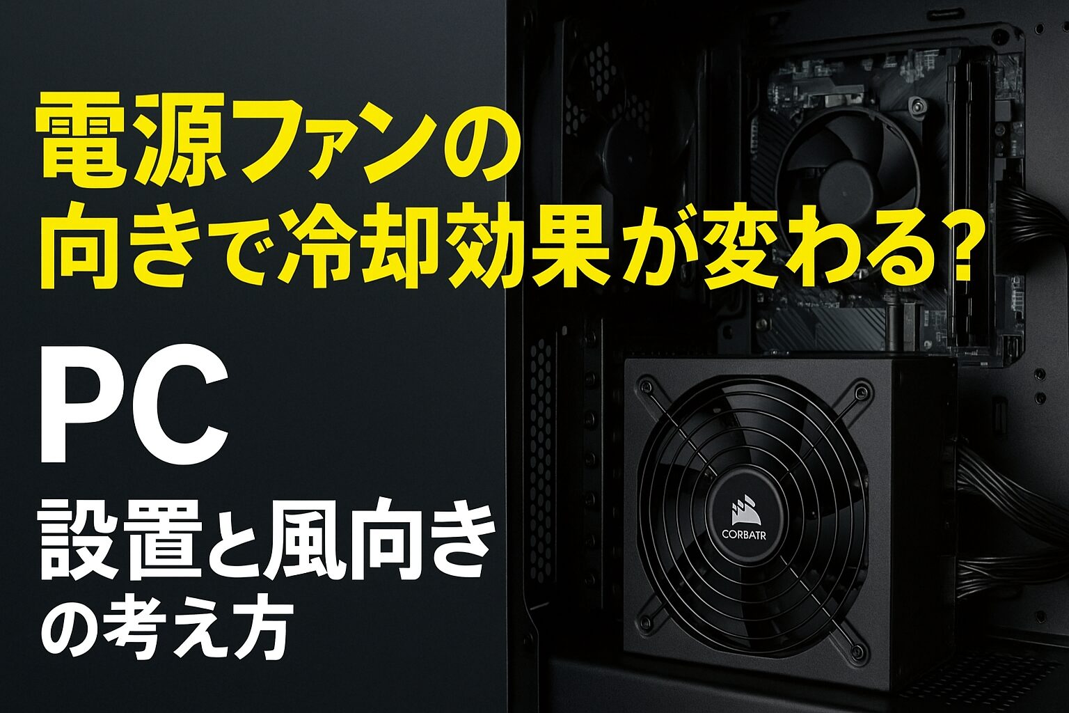 PC電源ファンの向きで冷却効果が変わる？正しい設置と風向きの考え方