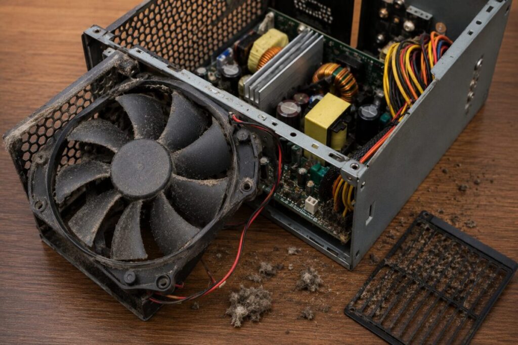 電源ファン異音の原因