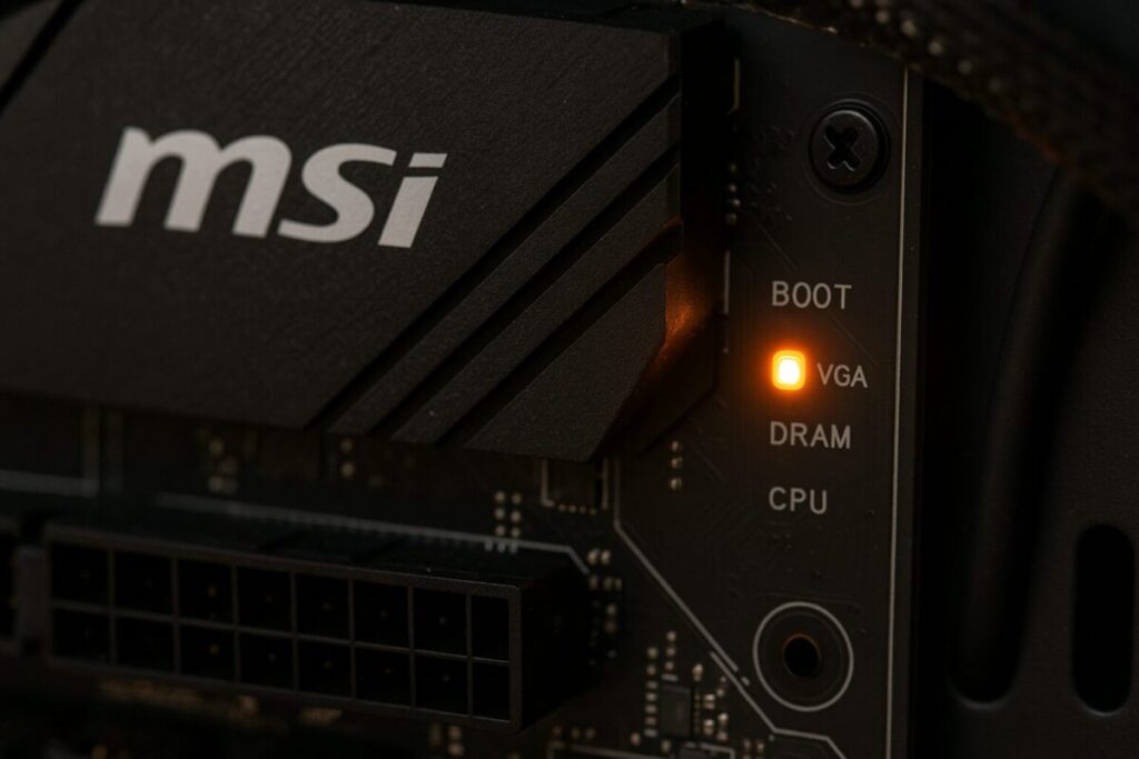 msiのbootランプの確認