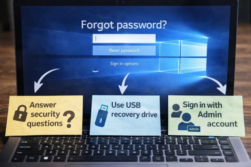パスワードを忘れた時の解除方法