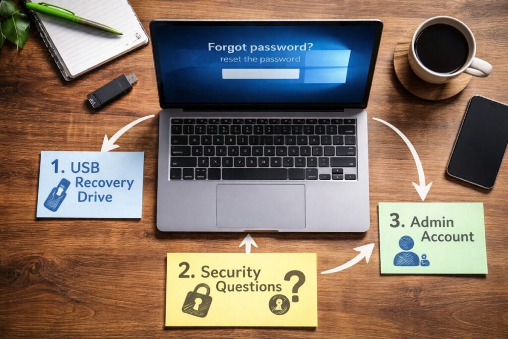 パスワードを忘れた際の初期化