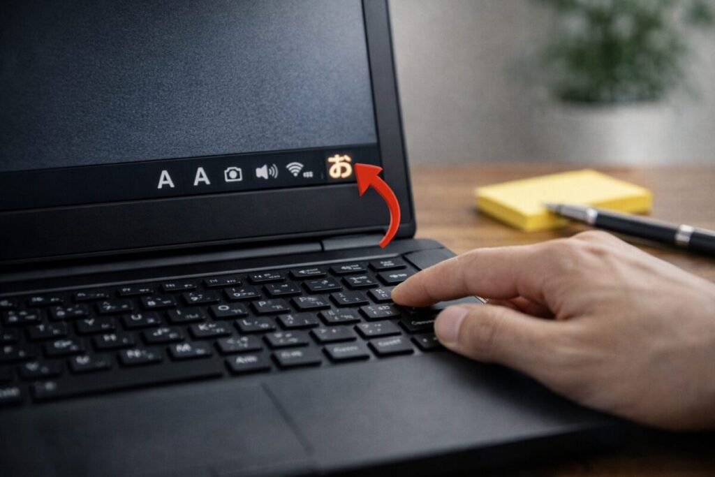 パソコンでひらがな入力に戻す方法