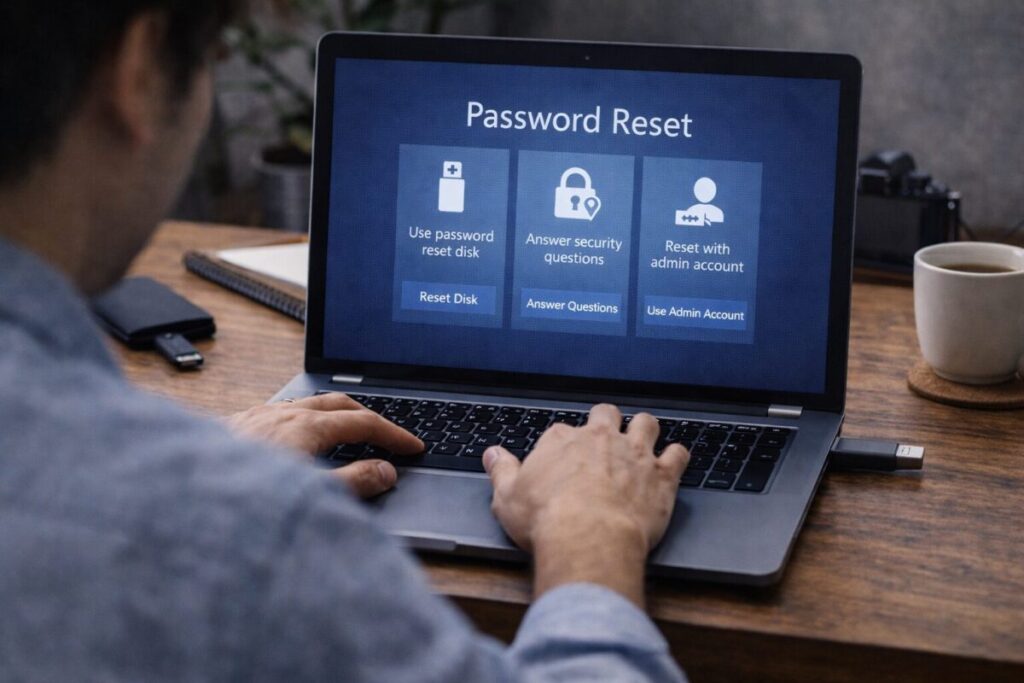 パソコンのパスワードを忘れたリセット方法
