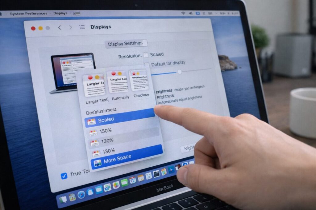 パソコン画面縮小をMacで行う方法