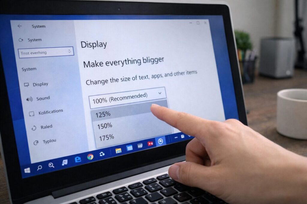 パソコン画面縮小をWindowsで行う方法
