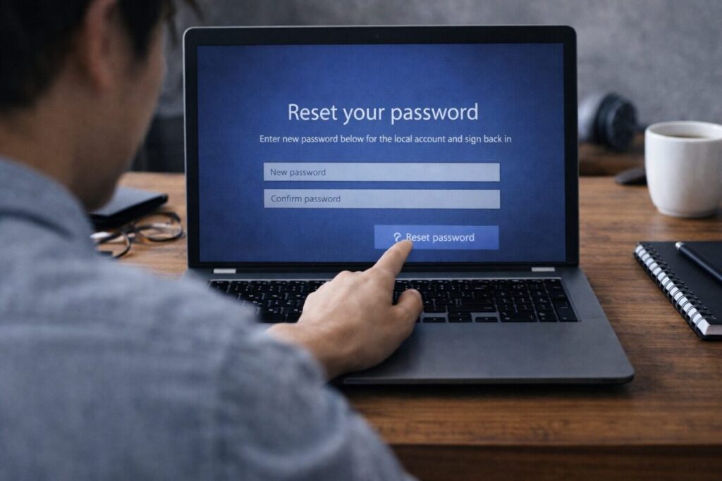 ローカルアカウントのパスワードを忘れた
