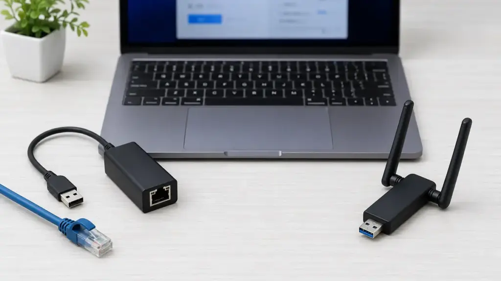 USB有線LANアダプターとアンテナ付きWi-Fi子機の比較