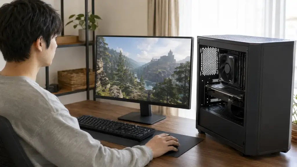 ゲームが滑らかに動くモニターと余力のあるデスクトップPC