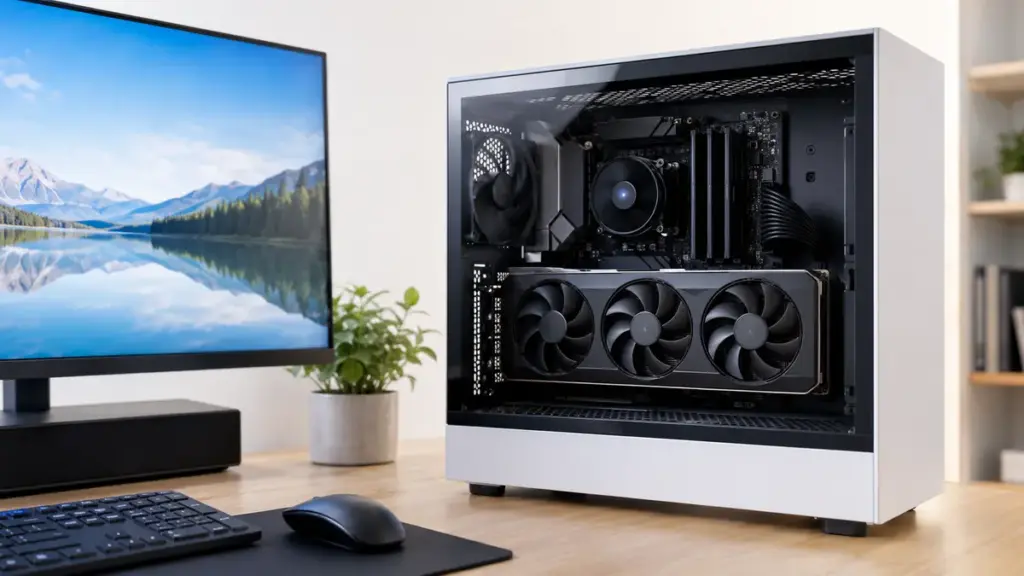 低負荷時に冷却ファンが停止している3連ファン搭載グラボ