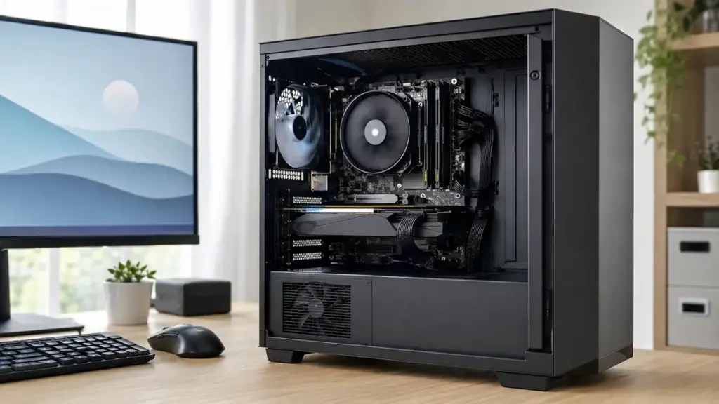 PC動作中に停止しているゼロRPM対応電源ユニットのファン